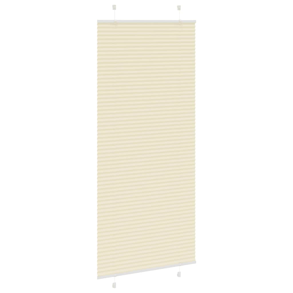vidaXL Jaluză plisată Crem 90x200cm Lățime țesătură 89,4 cm vidaXL Jaluză plisată Crem 90x200cm Lățime țesătură 89,4 cm