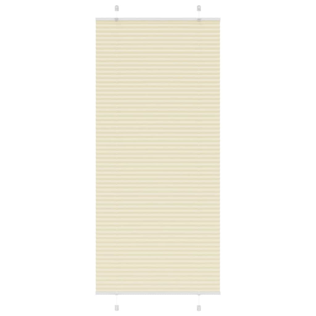 vidaXL Jaluză plisată Crem 90x200cm Lățime țesătură 89,4 cm vidaXL Jaluză plisată Crem 90x200cm Lățime țesătură 89,4 cm