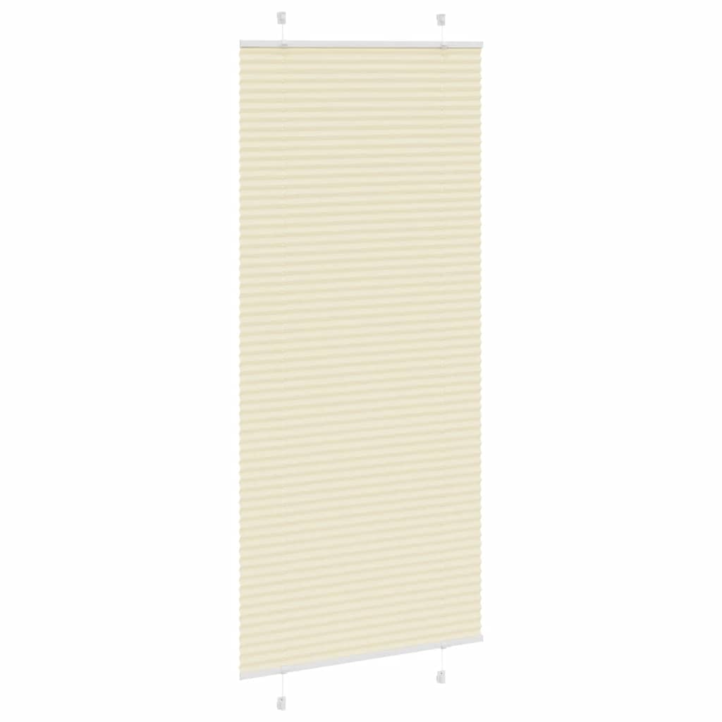 vidaXL Jaluzea plisată Crem 95x200 cm Lățime țesătură 94,4cm