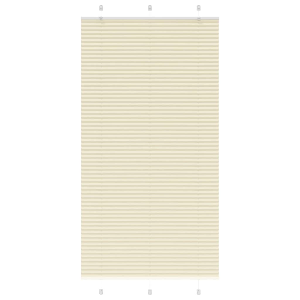 vidaXL Jaluzea plisată Crem 105x200 cm Lățime țesătură 104,4 cm
