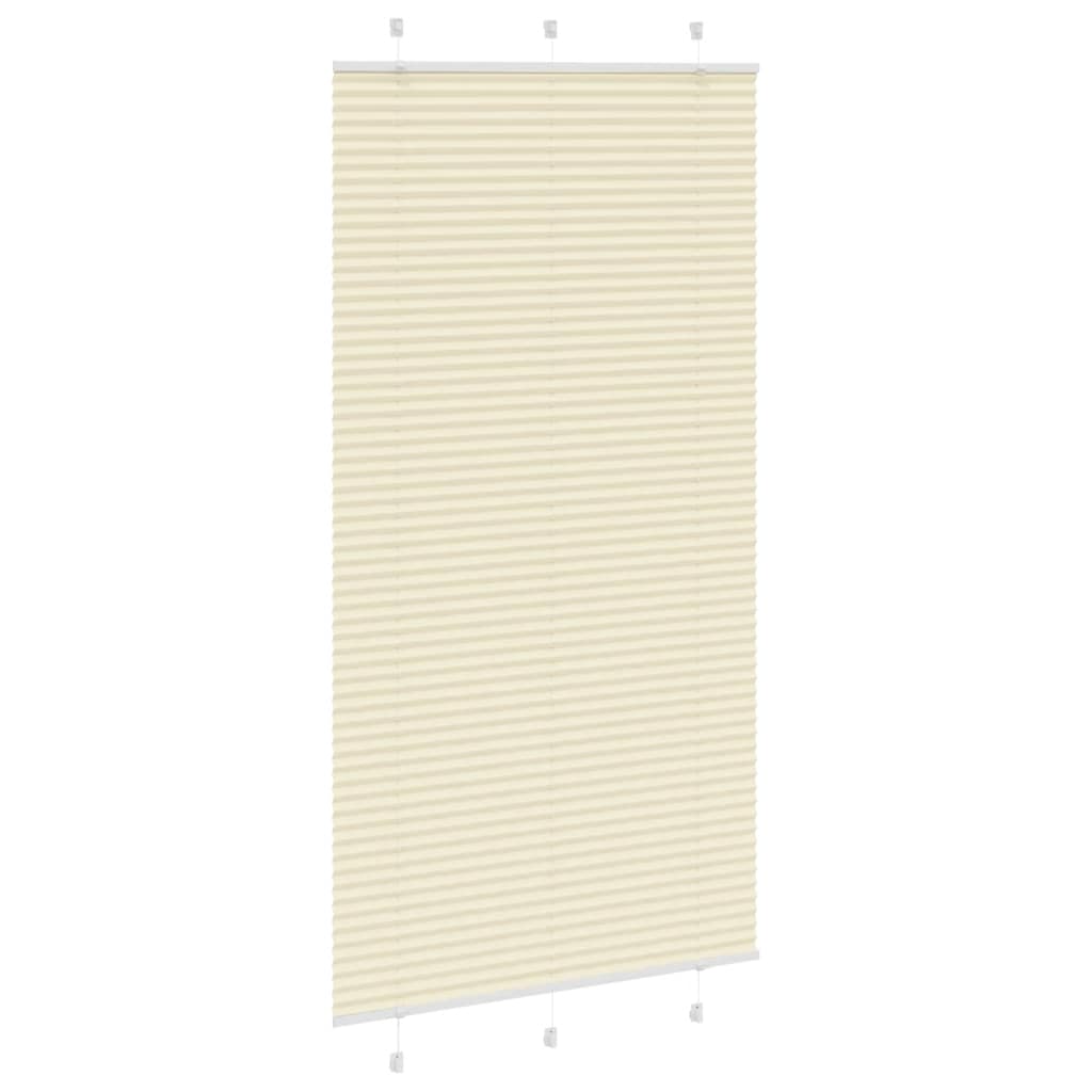 vidaXL Jaluză plisată Crem 110x200 cm Lățime țesătură 109,4 cm vidaXL Jaluză plisată Crem 110x200 cm Lățime țesătură 109,4 cm