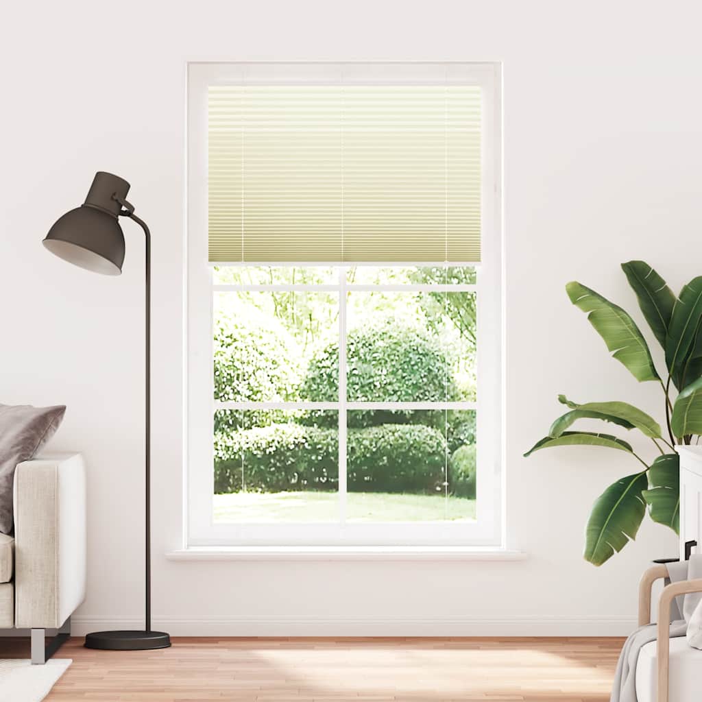 vidaXL Jaluzea plisată Crem 120x200 cm Lățime țesătură 119,4 cm