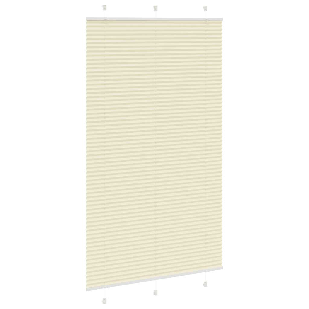 vidaXL Jaluzea plisată Crem 120x200 cm Lățime țesătură 119,4 cm