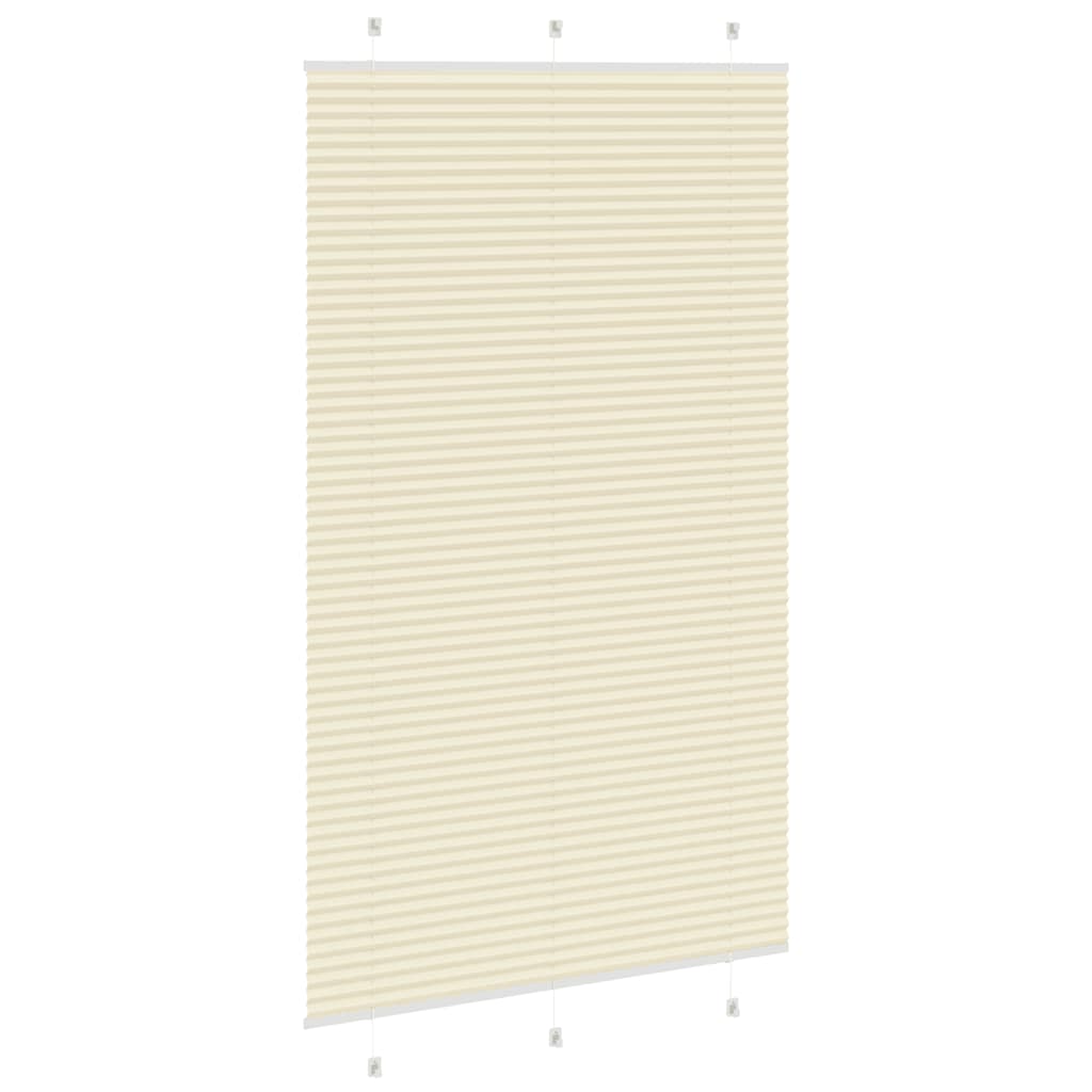 vidaXL Jaluzea plisată Crem 120x200 cm Lățime țesătură 119,4 cm