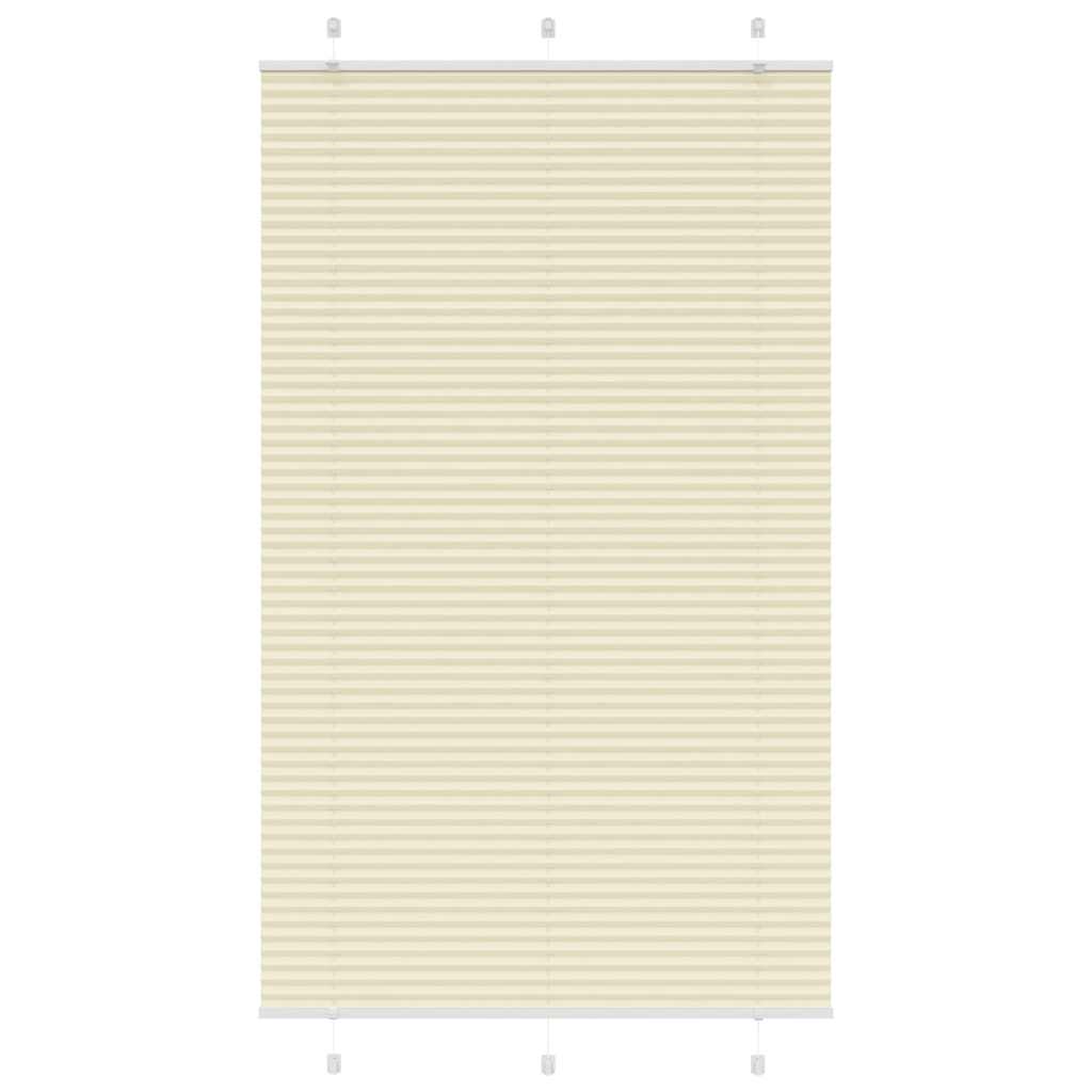 vidaXL Jaluzea plisată Crem 120x200 cm Lățime țesătură 119,4 cm