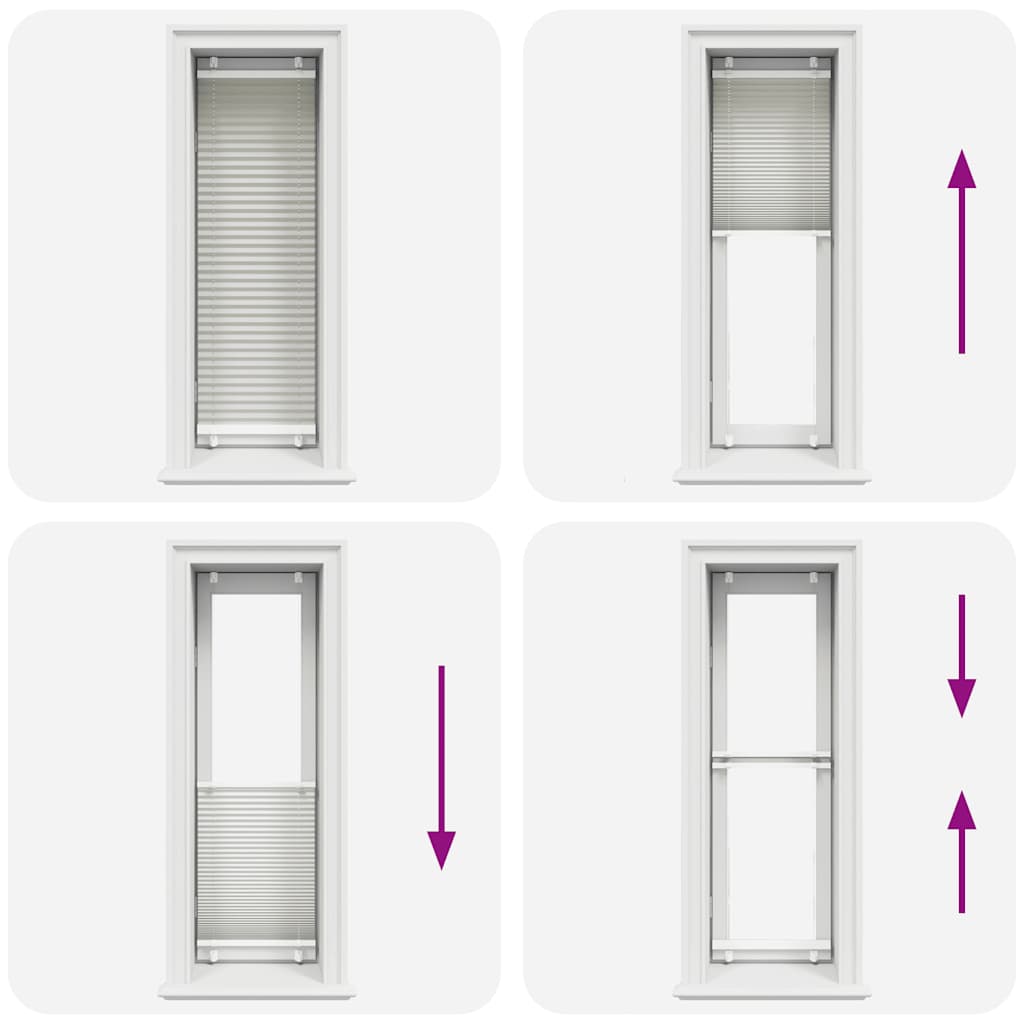vidaXL Jaluzea plisată gri deschis 40x100 cm Lățime țesătură 39,4 cm