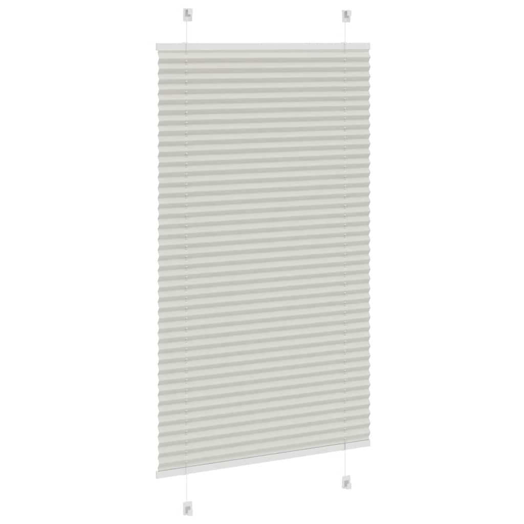 vidaXL Jaluzea plisată gri deschis 75x100cm Lățime țesătură 74,4 cm