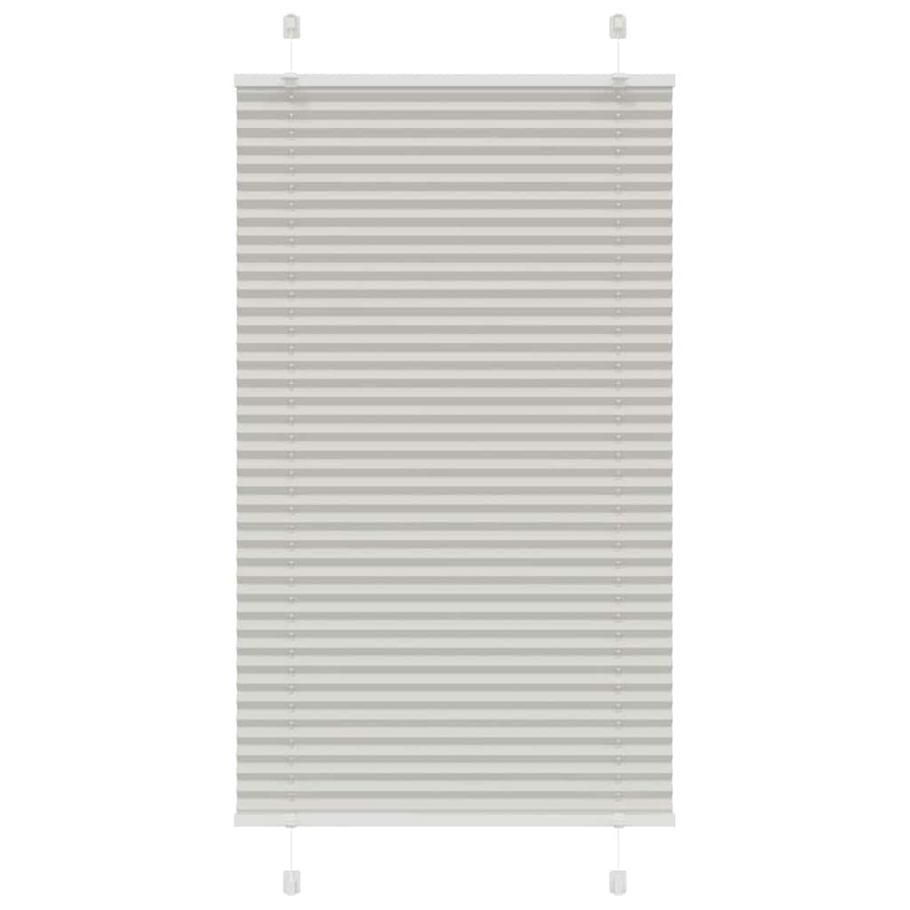 vidaXL Jaluzea plisată gri deschis 75x100cm Lățime țesătură 74,4 cm