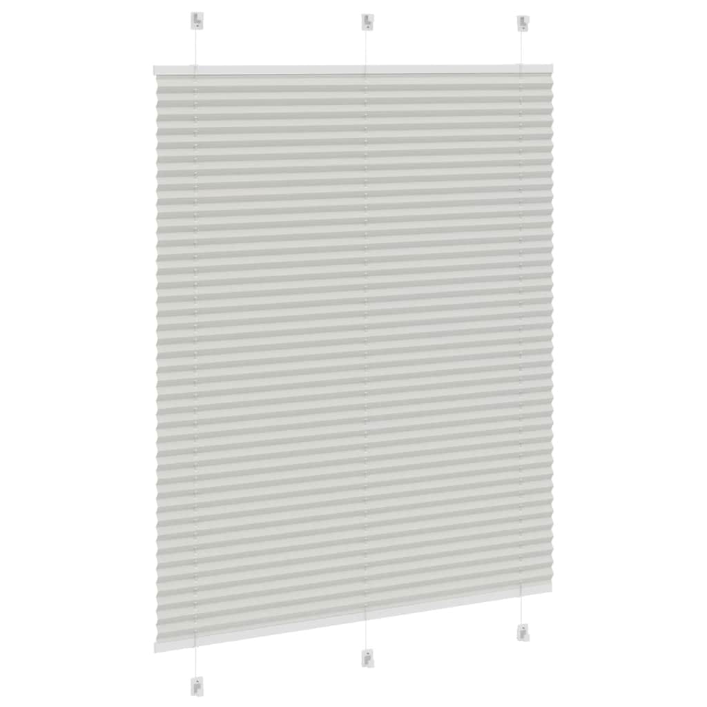 vidaXL Jaluzea plisată gri deschis 105x100 cm Lățime țesătură 104,4 cm