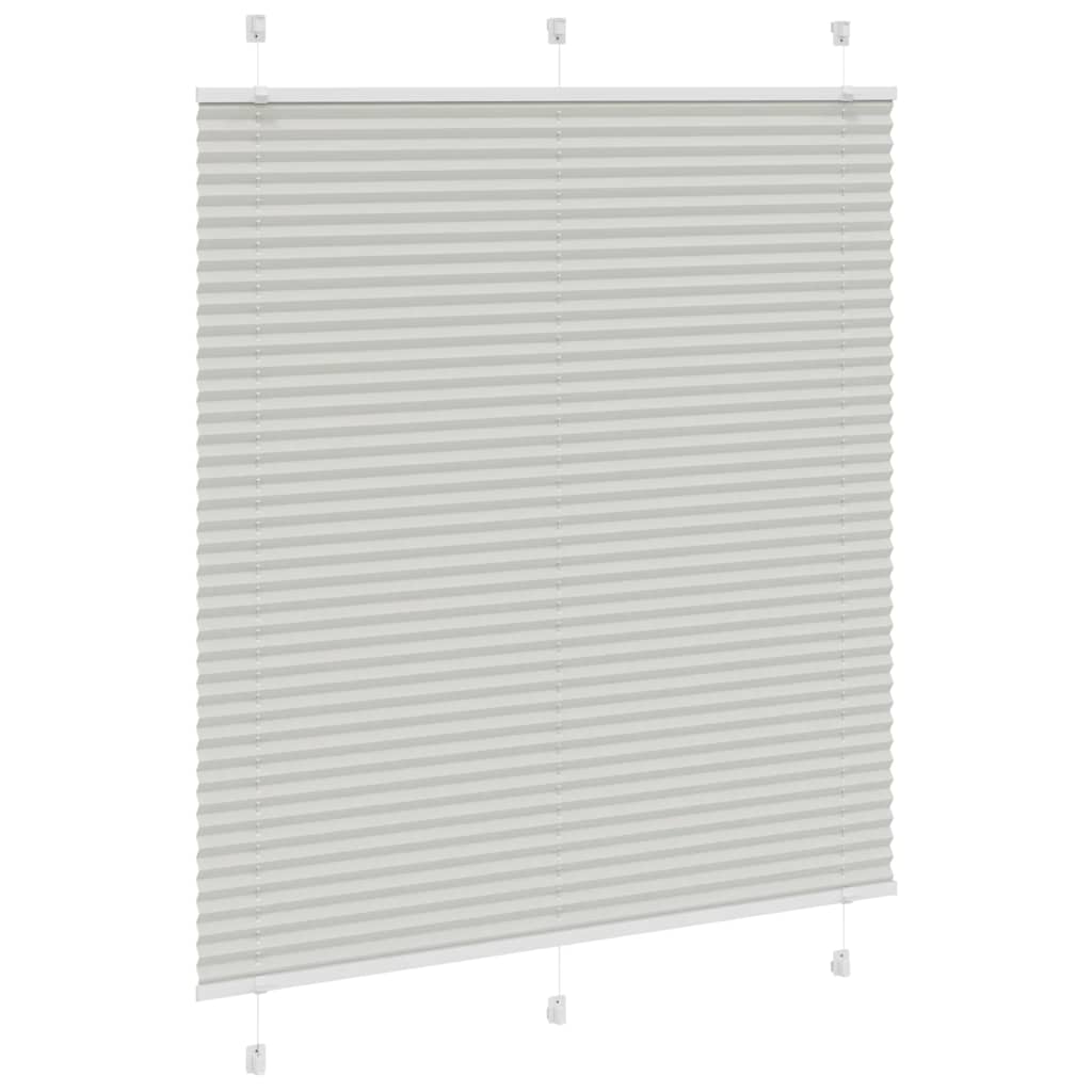 vidaXL Jaluzea plisată gri deschis 115x100 cm Lățime țesătură 114,4 cm