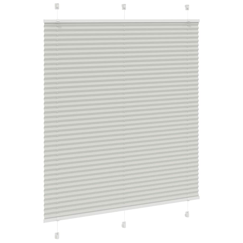 vidaXL Jaluzea plisată gri deschis 120x100 cm Lățime țesătură 119,4 cm
