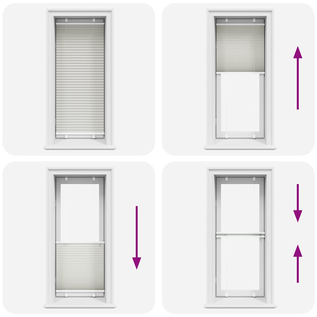 vidaXL Jaluzea plisată gri deschis 60x150 cm Lățime țesătură 59,4 cm
