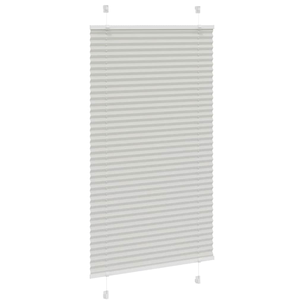 vidaXL Jaluzea plisată gri deschis 80x150cm Lățime țesătură 79,4 cm