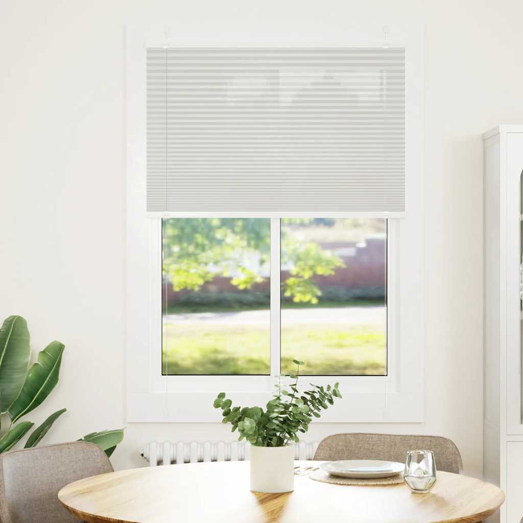 vidaXL Jaluzea plisată gri deschis 90x150cm Lățime țesătură 89,4 cm