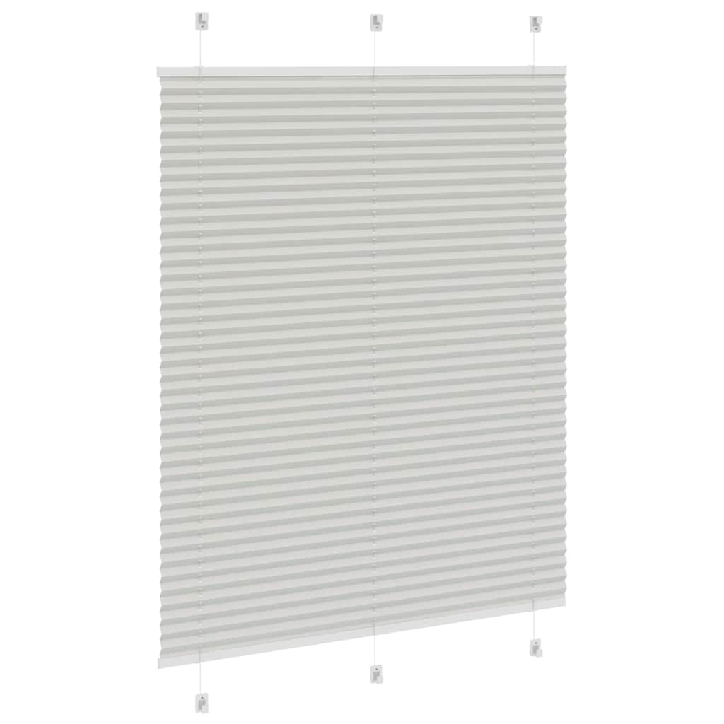 vidaXL Jaluzea plisată gri deschis 110x150 cm Lățime țesătură 109,4 cm