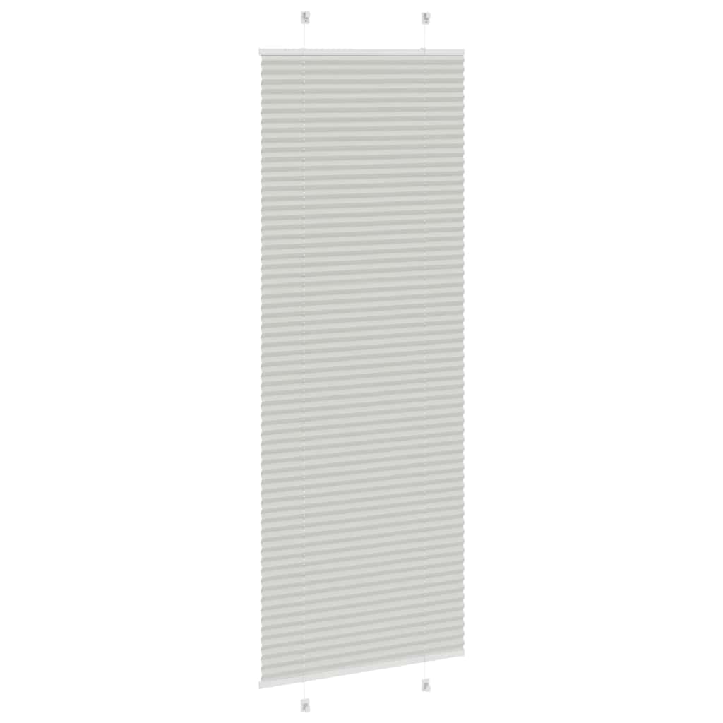 vidaXL Jaluzea plisată gri deschis 80x200cm Lățime țesătură 79,4 cm