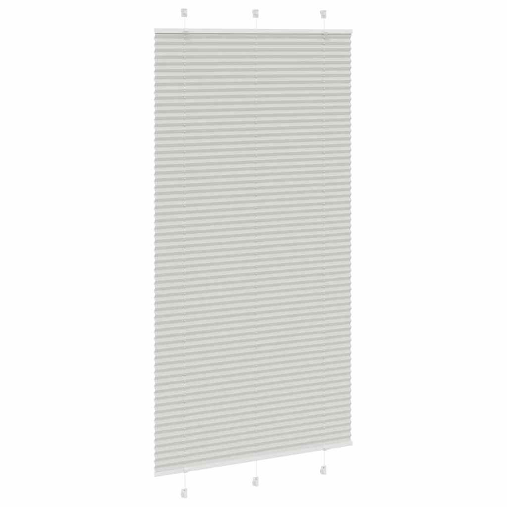 vidaXL Jaluzea plisată gri deschis 105x200 cm Lățime țesătură 104,4 cm