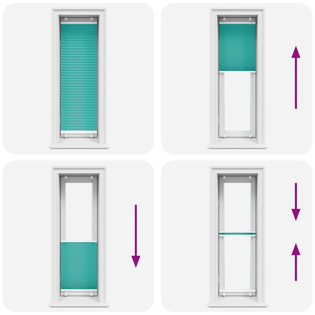 vidaXL Jaluzea plisată verde petrol 40x100 cm Lățime țesătură 39,4 cm vidaXL Jaluzea plisată verde petrol 40x100 cm Lățime țesătură 39,4 cm