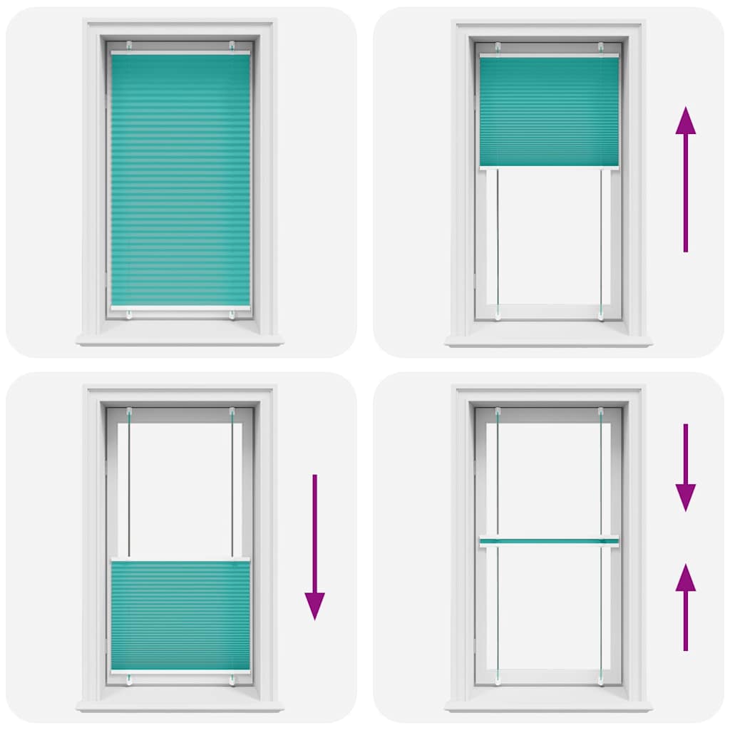 vidaXL Jaluzea plisată verde petrol 80x100cm Lățime țesătură 79,4 cm vidaXL Jaluzea plisată verde petrol 80x100cm Lățime țesătură 79,4 cm
