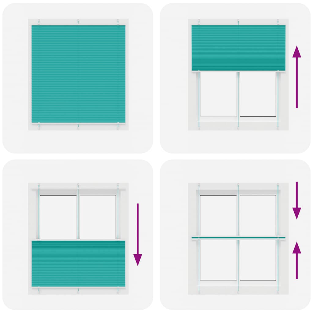 vidaXL Jaluzea plisată verde petrol 120x100 cm Lățime țesătură 119,4 cm vidaXL Jaluzea plisată verde petrol 120x100 cm Lățime țesătură 119,4 cm