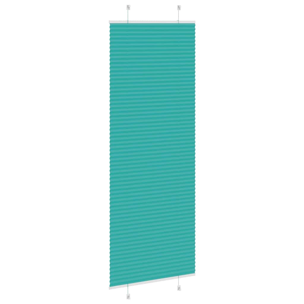 vidaXL Jaluză plisată verde petrol 70x200 cm Lățime țesătură 69,4 cm