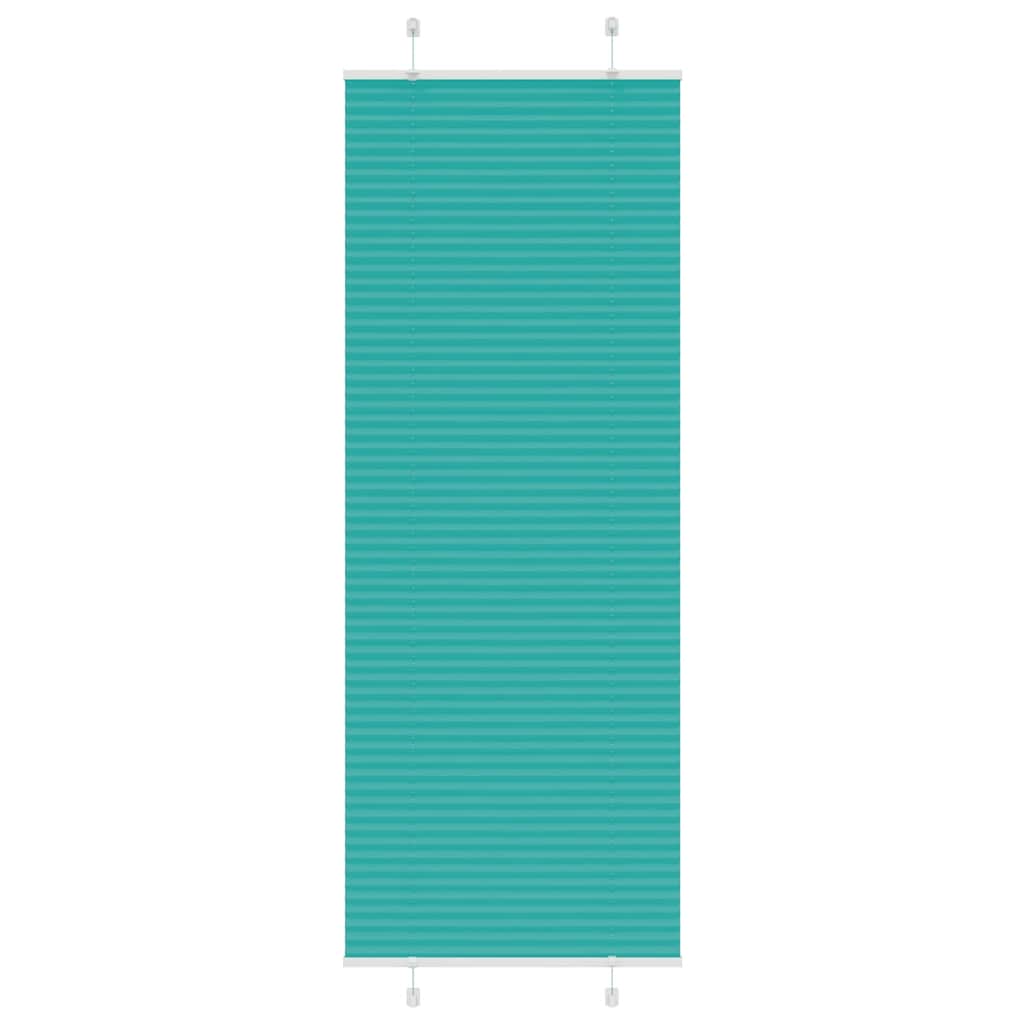 vidaXL Jaluză plisată verde petrol 70x200 cm Lățime țesătură 69,4 cm