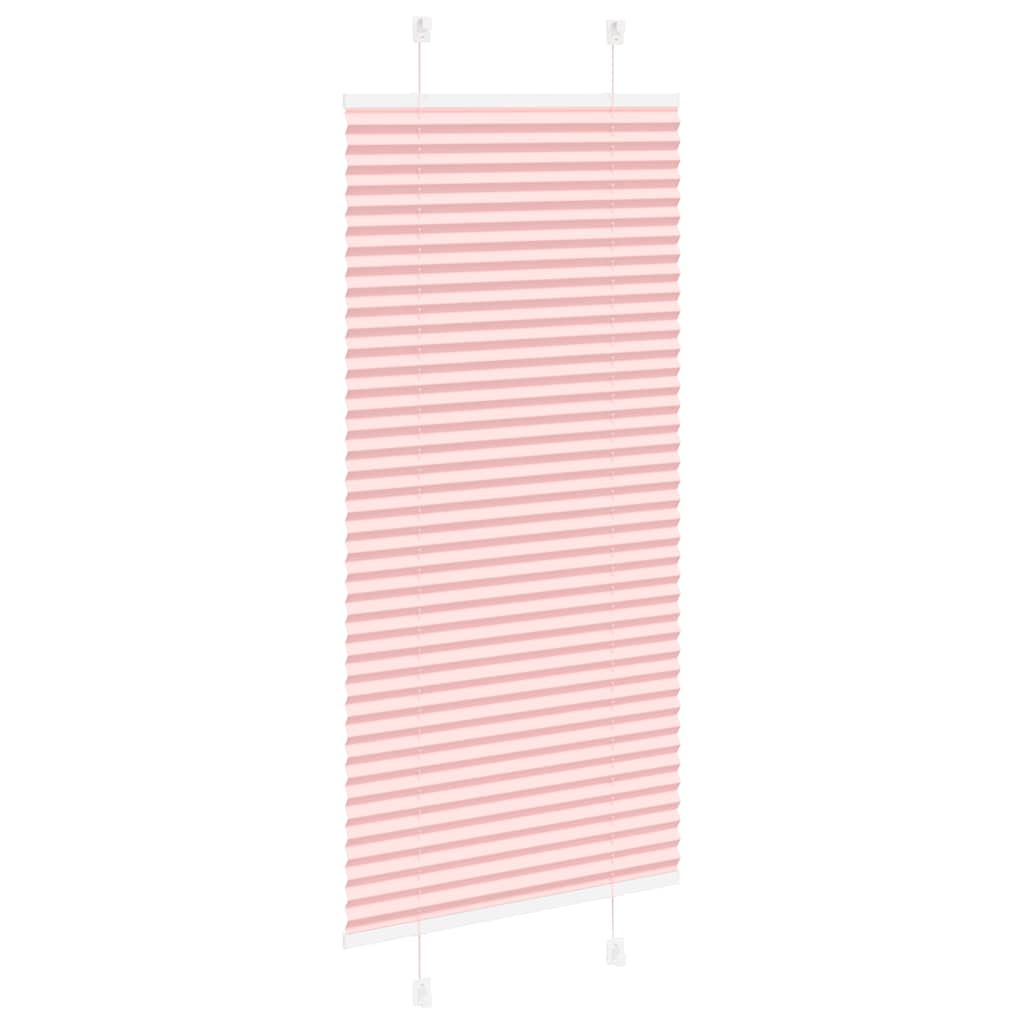 vidaXL Jaluză plisată roz 55x100 cm Lățime țesătură 54,4cm poliester vidaXL Jaluză plisată roz 55x100 cm Lățime țesătură 54,4cm poliester