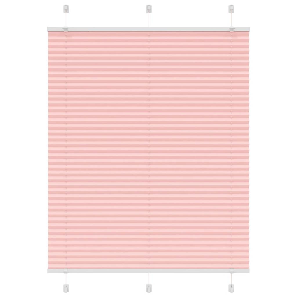 vidaXL Jaluzea plisată roz 105x100 cm Lățime țesătură 104,4 cm