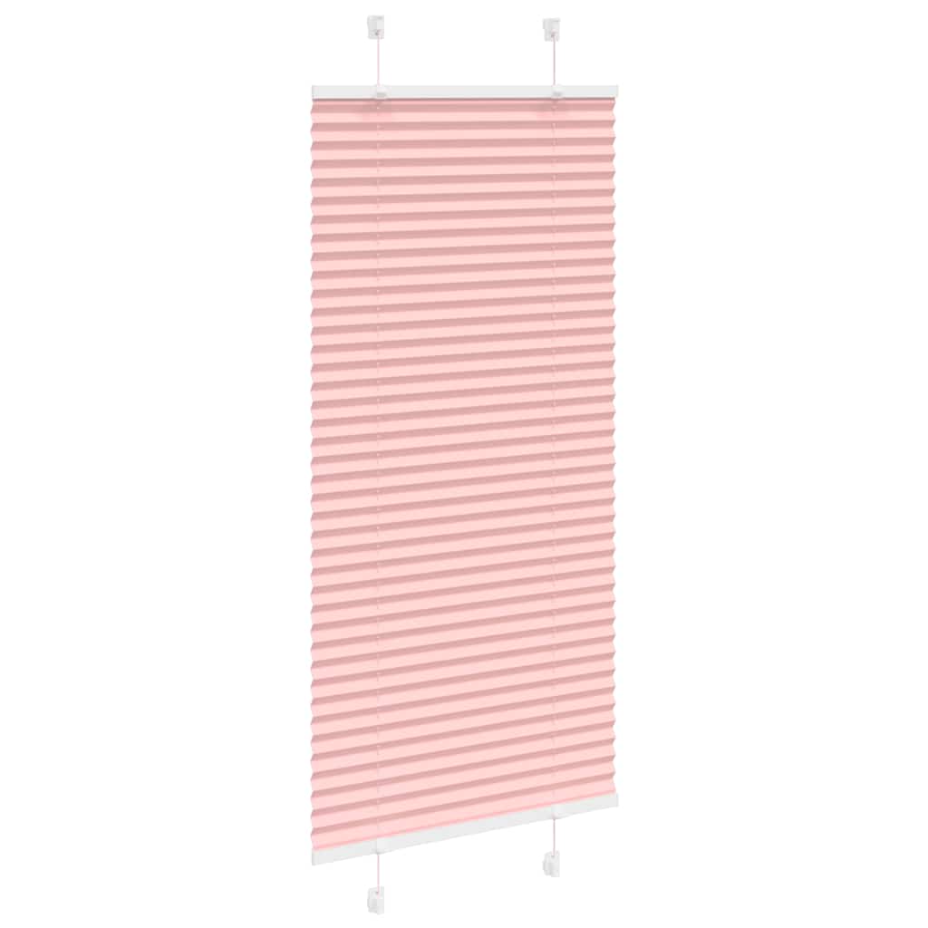 vidaXL Jaluzea plisată roz 65x150 cm Lățime țesătură 64,4cm poliester vidaXL Jaluzea plisată roz 65x150 cm Lățime țesătură 64,4cm poliester