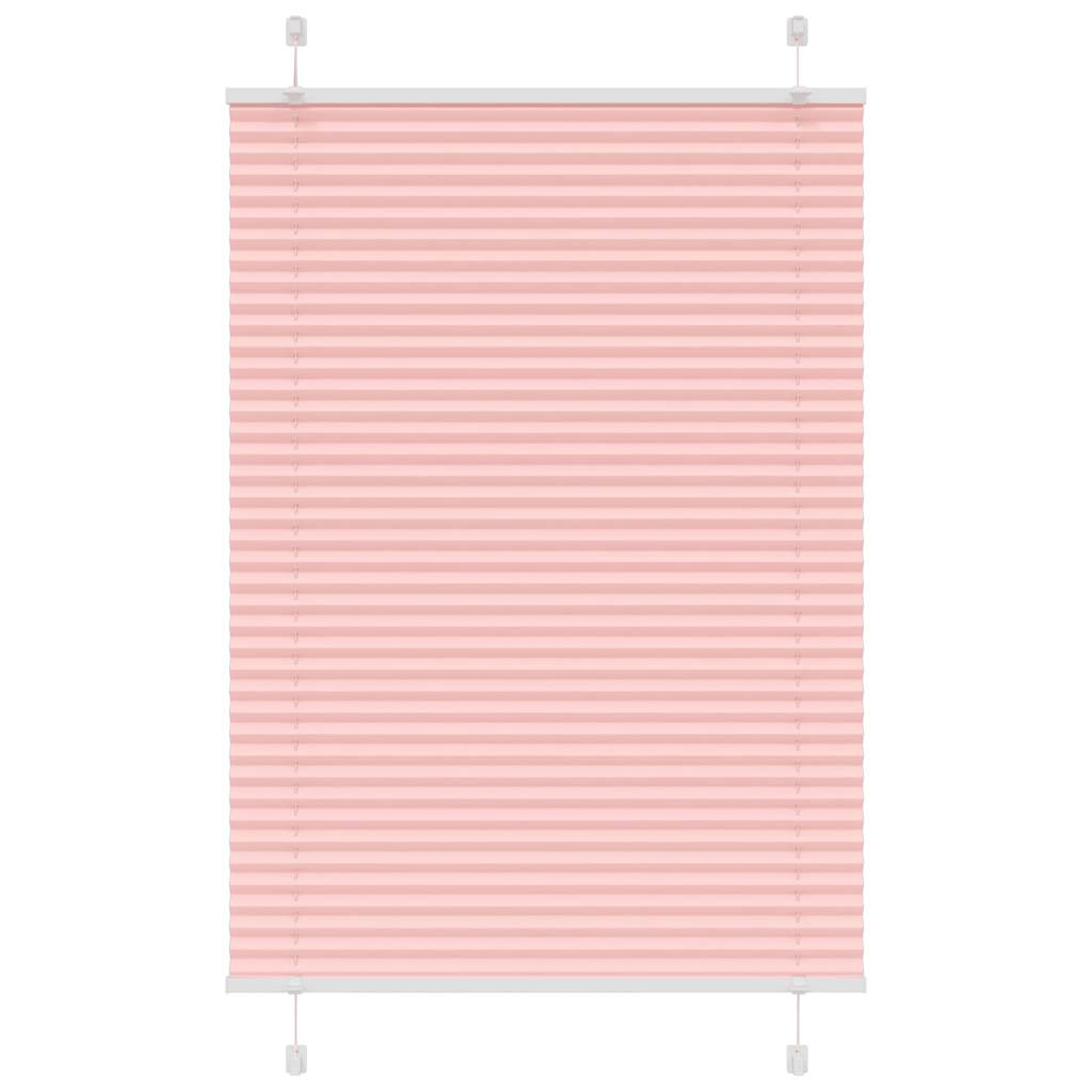 vidaXL Jaluzea plisată roz 100x150cm Lățime țesătură 99,4cm poliester