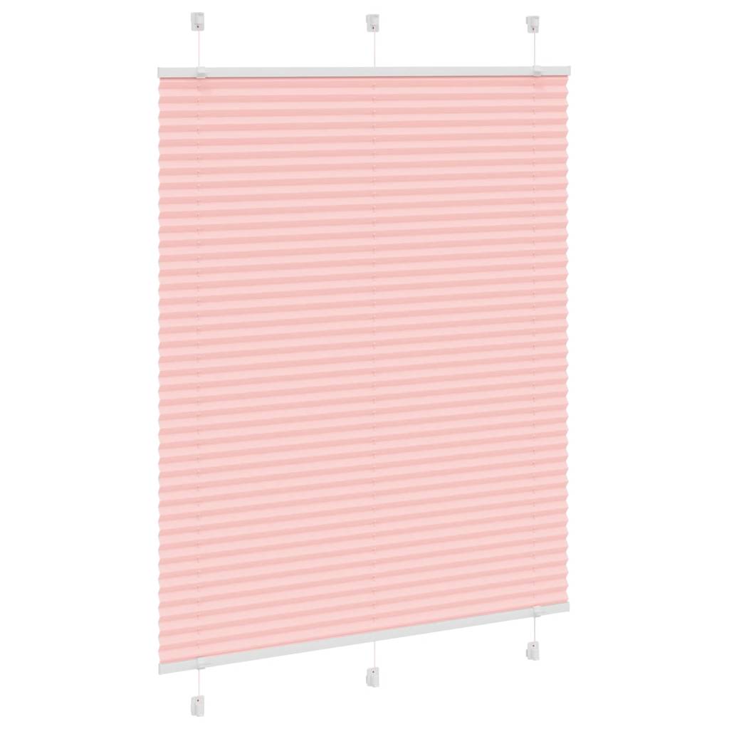 vidaXL Jaluzea plisată roz 105x150 cm Lățime țesătură 104,4 cm