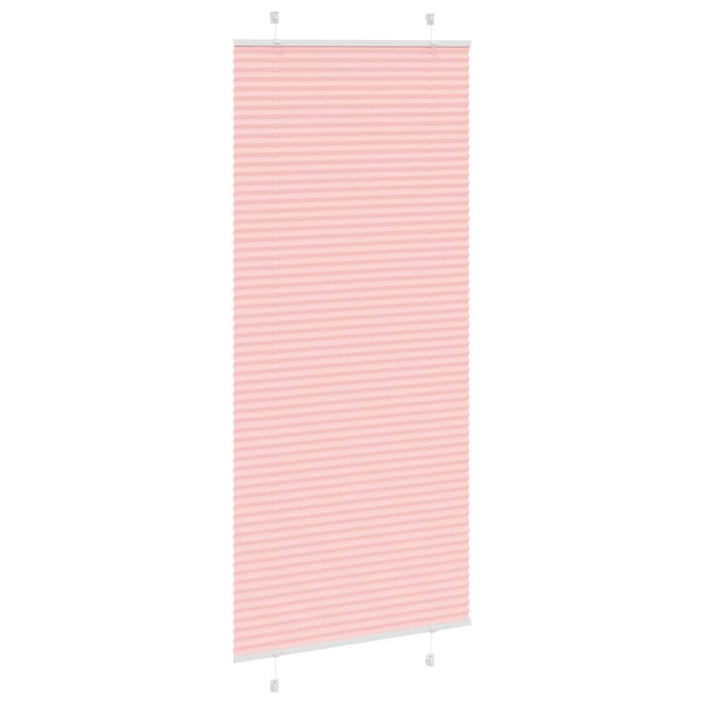 vidaXL Jaluzea plisată roz 100x200cm Lățime țesătură 99,4cm poliester