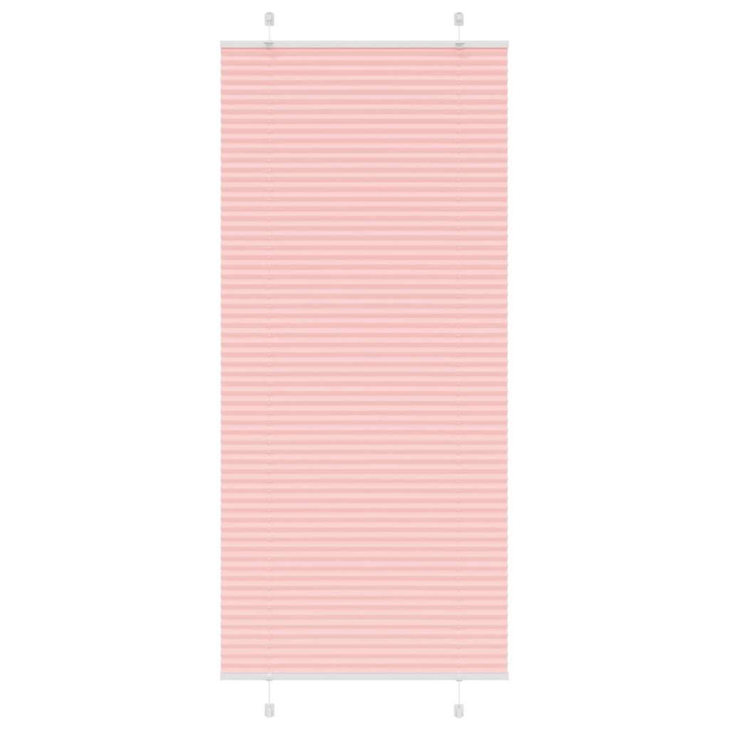 vidaXL Jaluzea plisată roz 100x200cm Lățime țesătură 99,4cm poliester