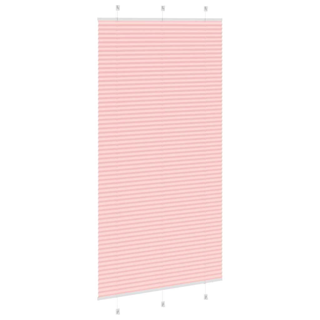 vidaXL Jaluzea plisată roz 105x200 cm Lățime țesătură 104,4 cm