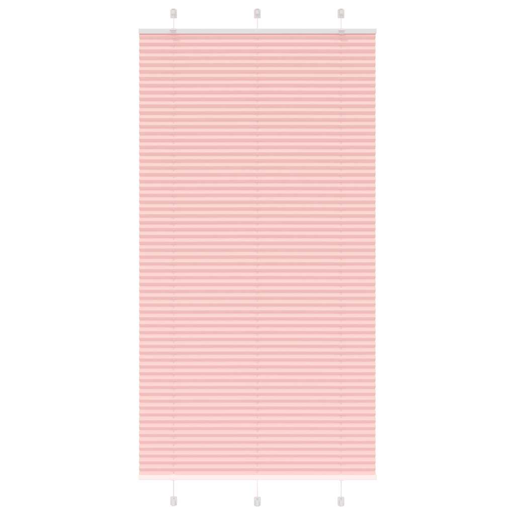 vidaXL Jaluzea plisată roz 105x200 cm Lățime țesătură 104,4 cm