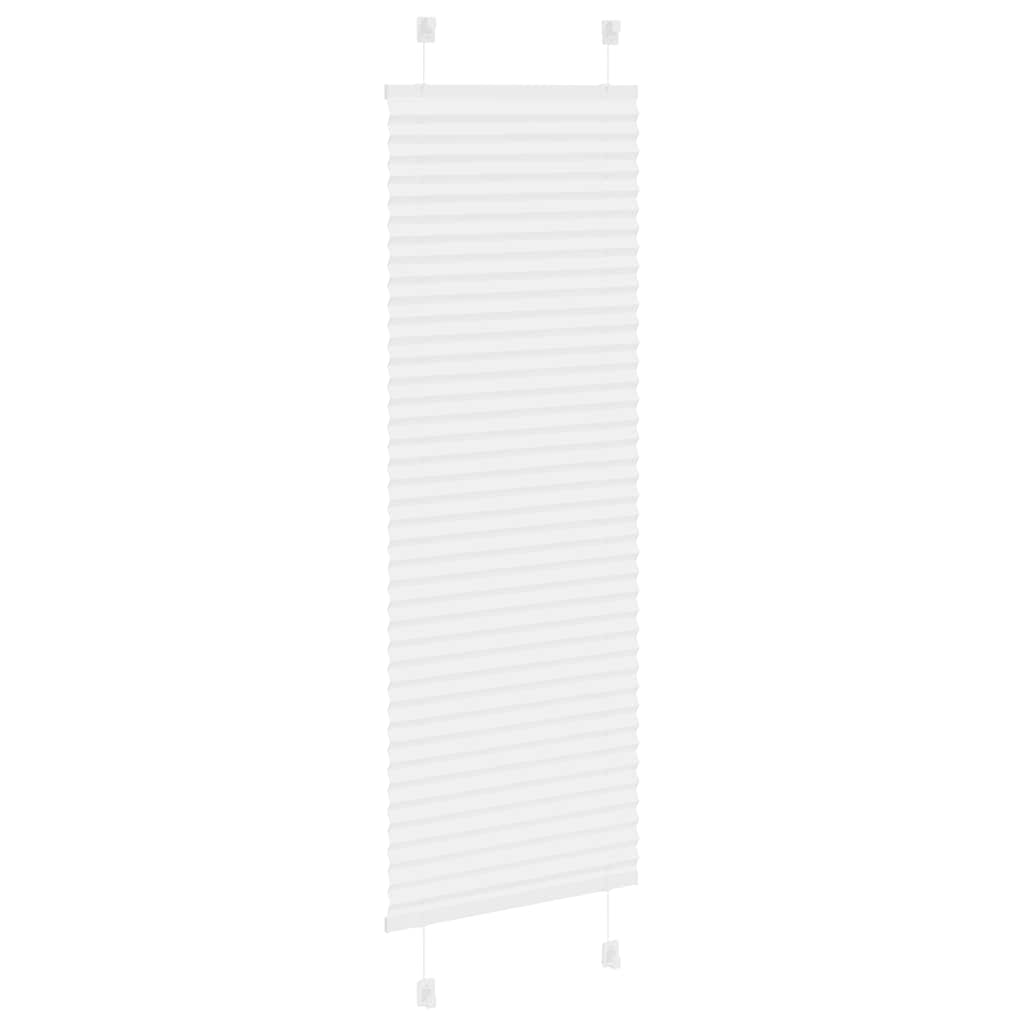vidaXL Jaluzea plisată alb 45x100 cm Lățime țesătură 44,4cm poliester