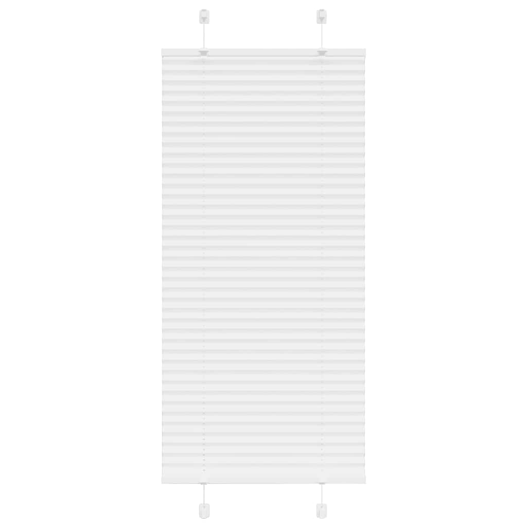 vidaXL Jaluzea plisată alb 65x100 cm Lățime țesătură 64,4cm poliester