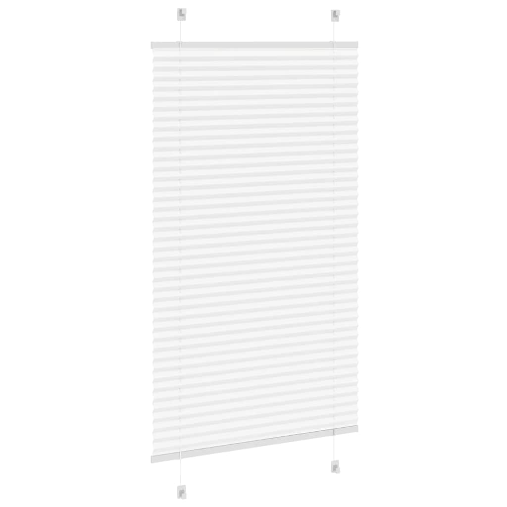 vidaXL Jaluzea plisată alb 70x100 cm Lățime țesătură 69,4cm poliester