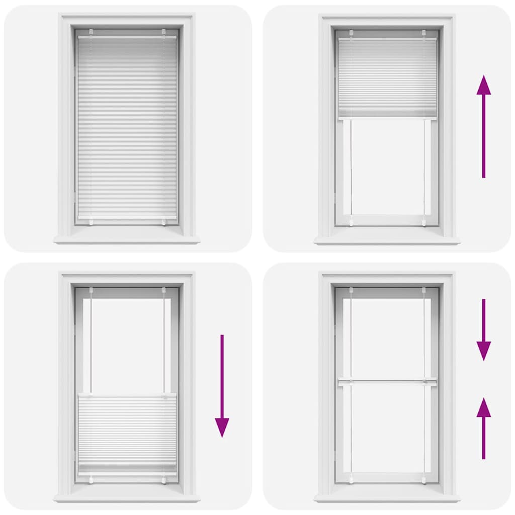 vidaXL Jaluzea plisată alb 70x100 cm Lățime țesătură 69,4cm poliester