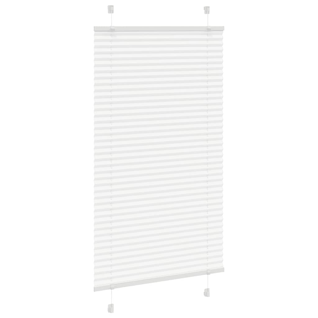 vidaXL Jaluzea plisată alb 80x100cm Lățime țesătură 79,4 cm poliester