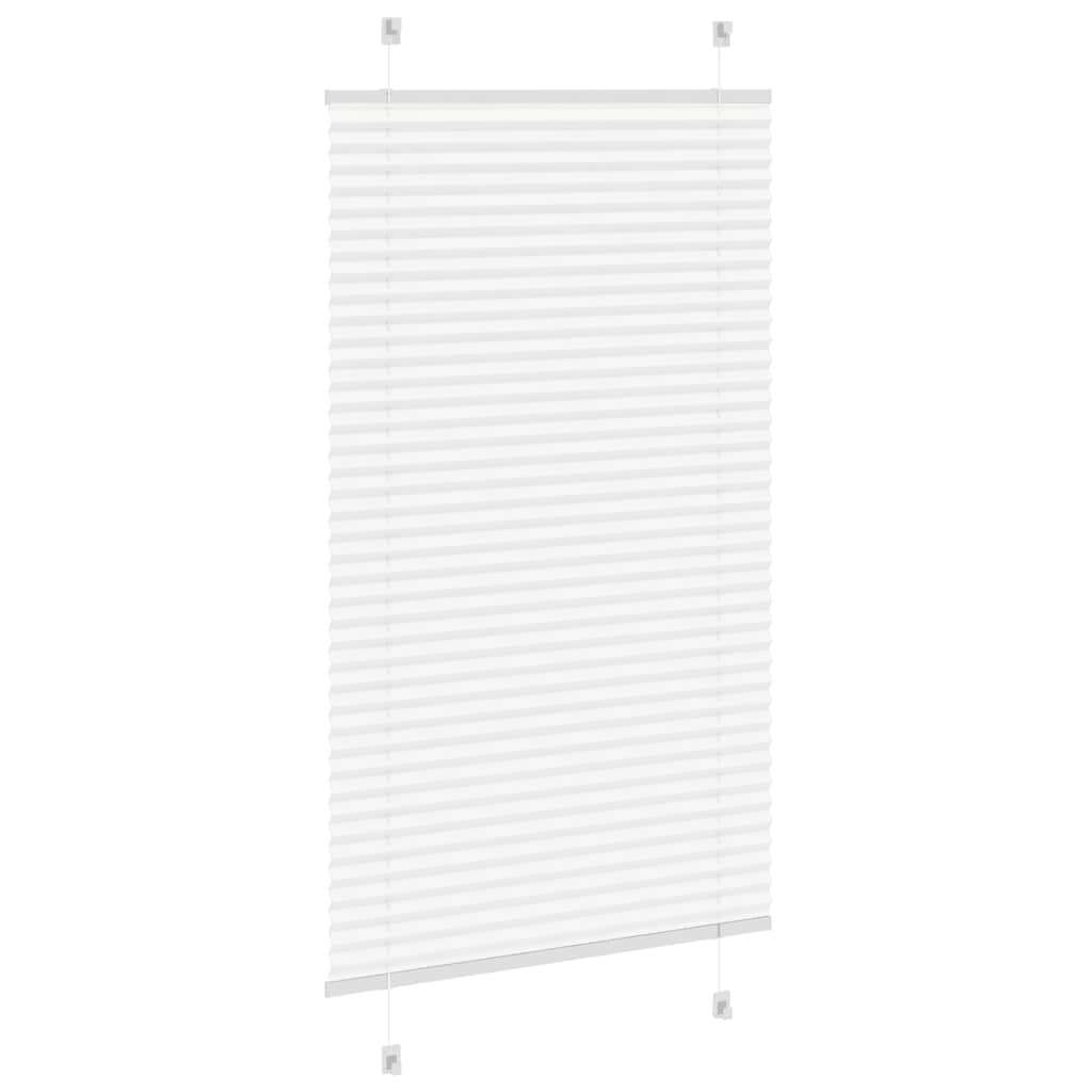 vidaXL Jaluzea plisată alb 80x100cm Lățime țesătură 79,4 cm poliester
