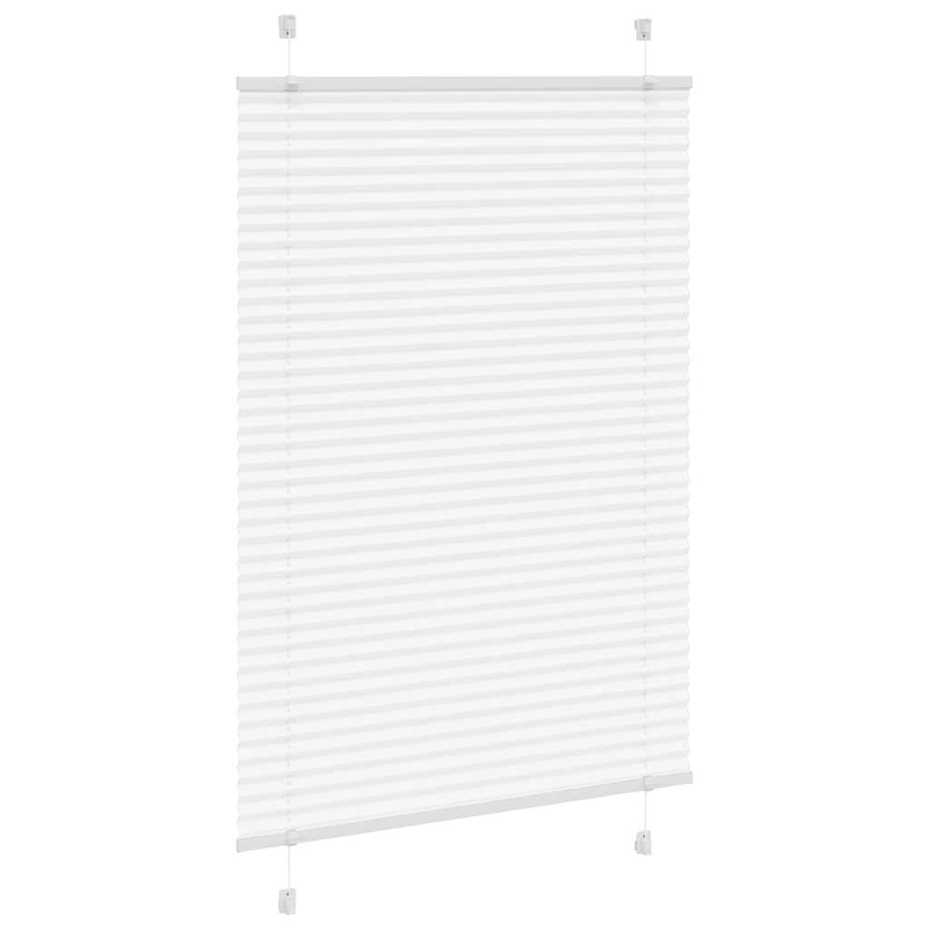 vidaXL Jaluzea plisată alb 85x100cm Lățime țesătură 84,4 cm poliester