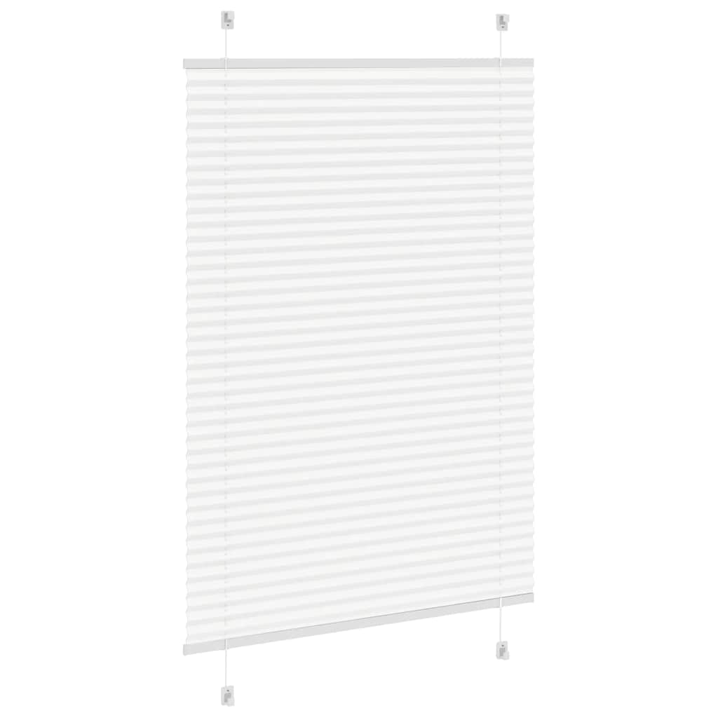vidaXL Jaluzea plisată alb 85x100cm Lățime țesătură 84,4 cm poliester