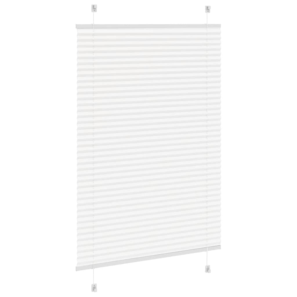 vidaXL Jaluzea plisată alb 95x100 cm Lățime țesătură 94,4cm poliester