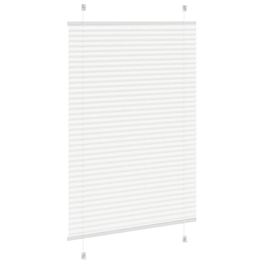 vidaXL Jaluzea plisată alb 100x100cm Lățime țesătură 99,4cm poliester