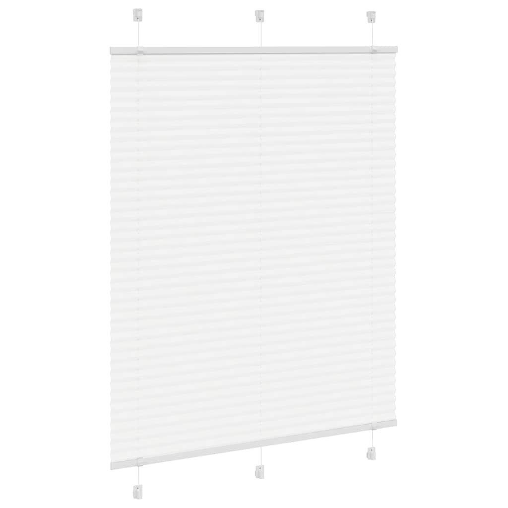 vidaXL Jaluzea plisată alb 105x100 cm Lățime țesătură 104,4 cm