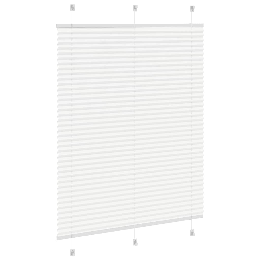 vidaXL Jaluzea plisată alb 105x100 cm Lățime țesătură 104,4 cm