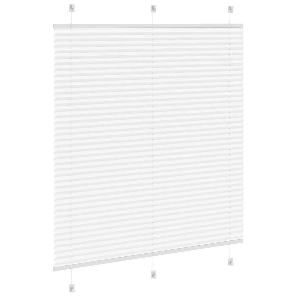 vidaXL Jaluzea plisată alb 115x100 cm Lățime țesătură 114,4 cm