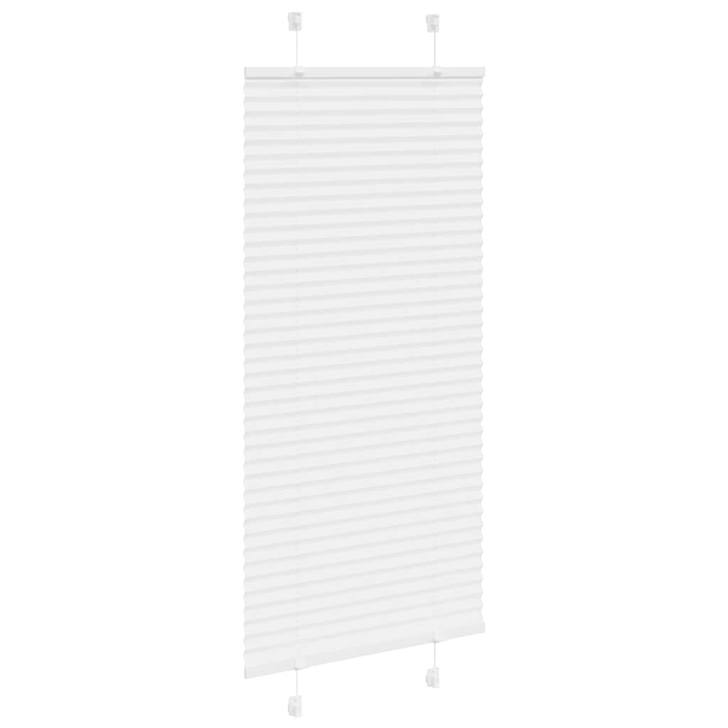 vidaXL Jaluzea plisată alb 55x150 cm Lățime țesătură 54,4cm poliester