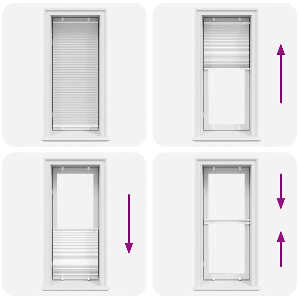 vidaXL Jaluzea plisată alb 60x150 cm Lățime țesătură 59,4cm poliester vidaXL Jaluzea plisată alb 60x150 cm Lățime țesătură 59,4cm poliester